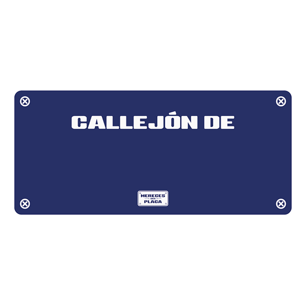 callejon-de-v1 Placas personalizadas